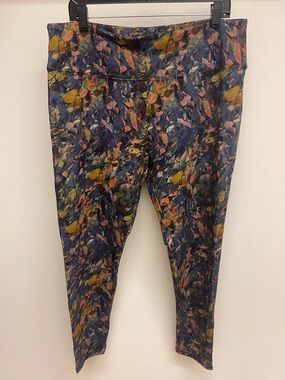 Soft Surroundings Pull On Stretch Leggings Autumn Print size XL